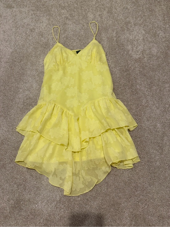 wild fable Dresses & Skirts - wild fable Yellow Floral Ruffle Mini Dress